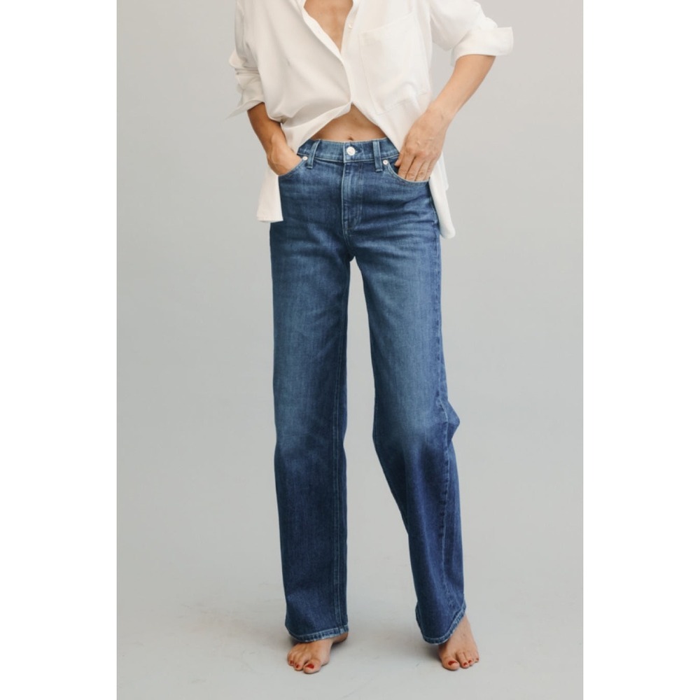 AYR The Secret Sauce Wide Leg Relaxed Straight Blue Jeans in Old School Size 30S
